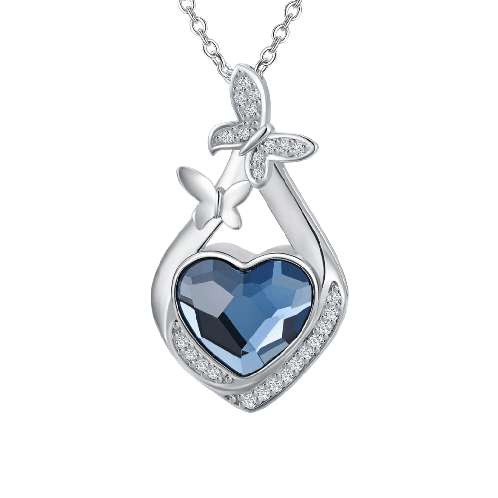 Azure Flutter Cremation Necklace