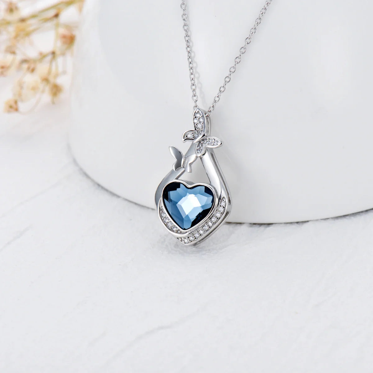 Azure Flutter Cremation Necklace