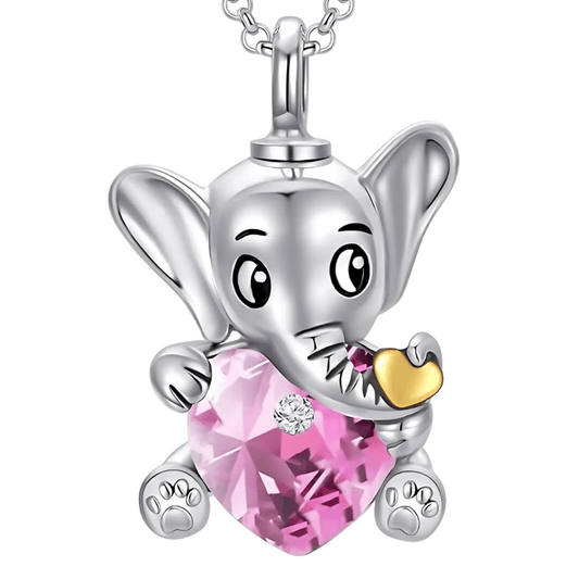 Baby Elephant Cremation Pendant