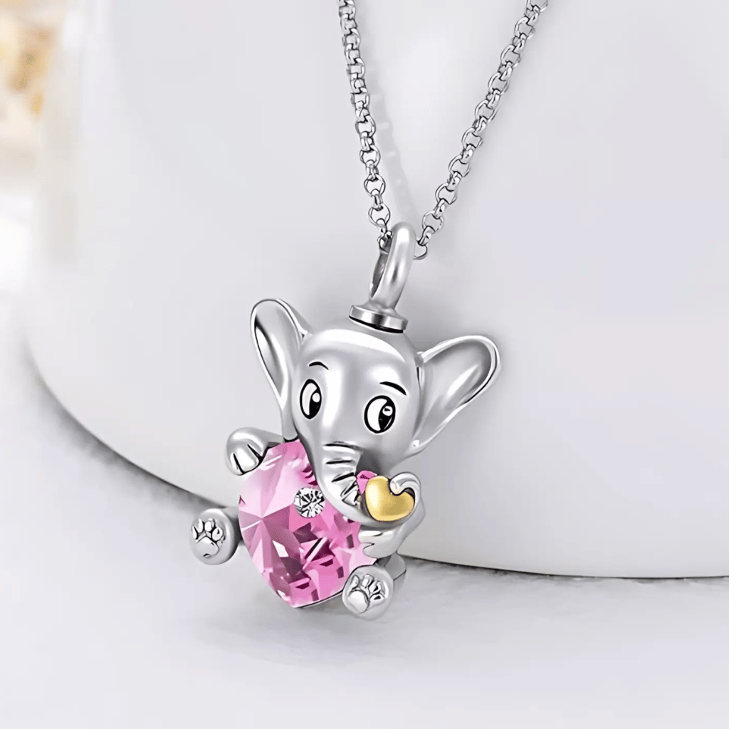 Baby Elephant Cremation Pendant