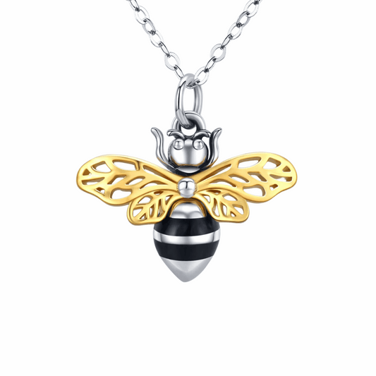 Buzzing Bee Cremation Necklace