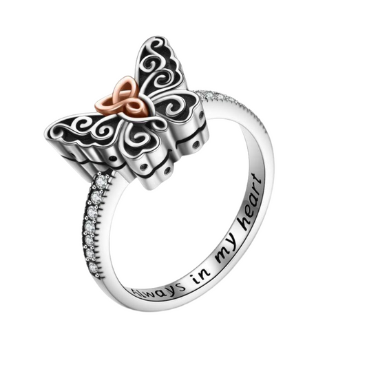 Delicate Flutter Cremation Ring