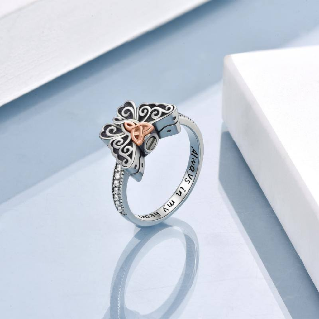 Delicate Flutter Cremation Ring
