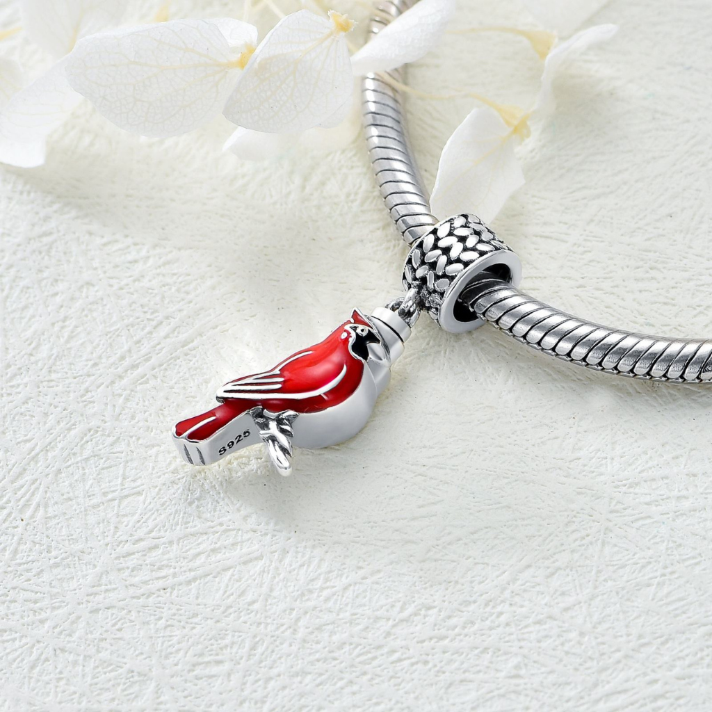Crimson Cardinal Cremation Charm