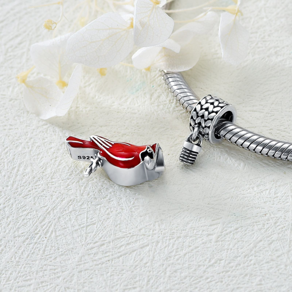 Crimson Cardinal Cremation Charm