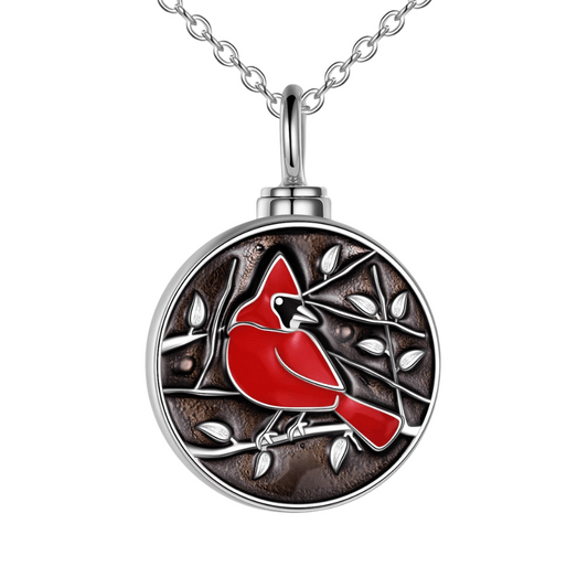 Cardinals Care Cremation Necklace