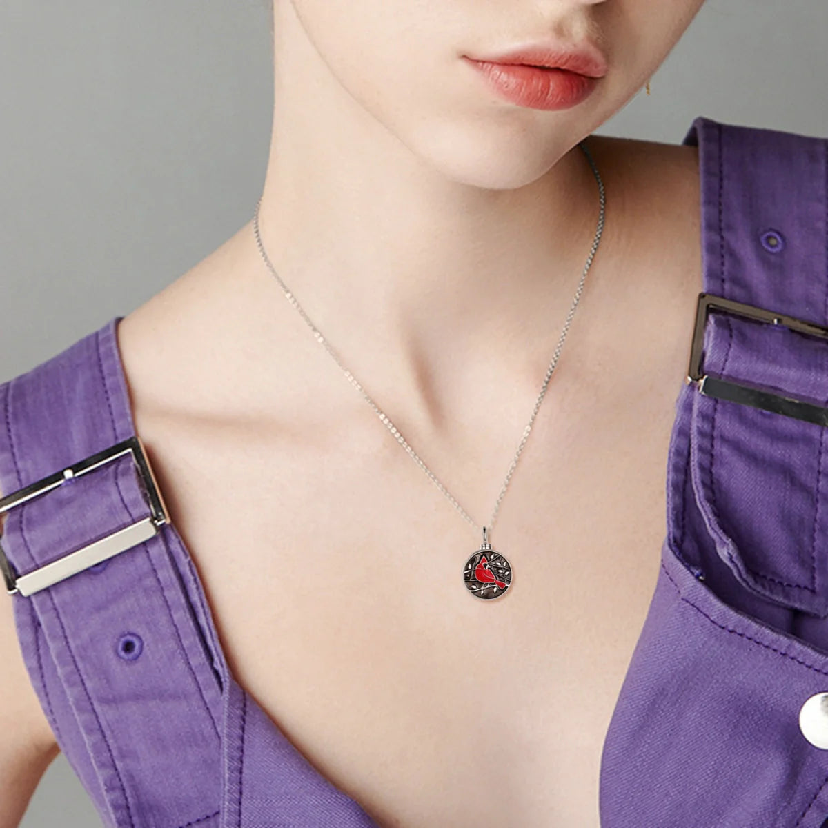 Cardinals Care Cremation Necklace