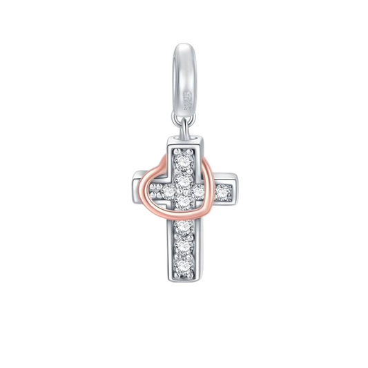 Faithful Cross Cremation Charm