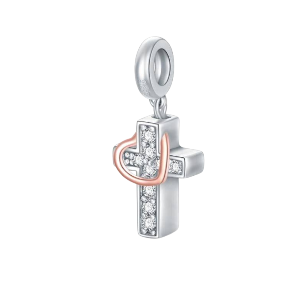 Faithful Cross Cremation Charm