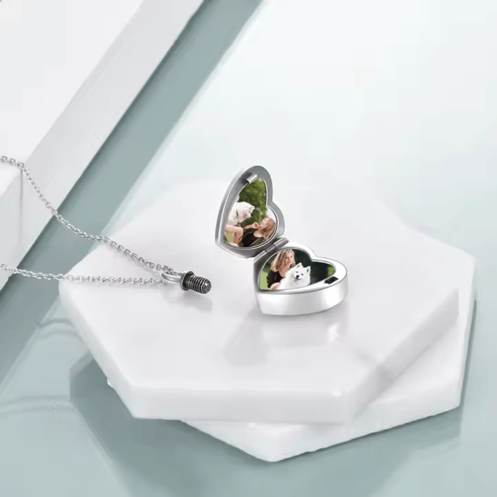 Crystal Paw Cremation Locket