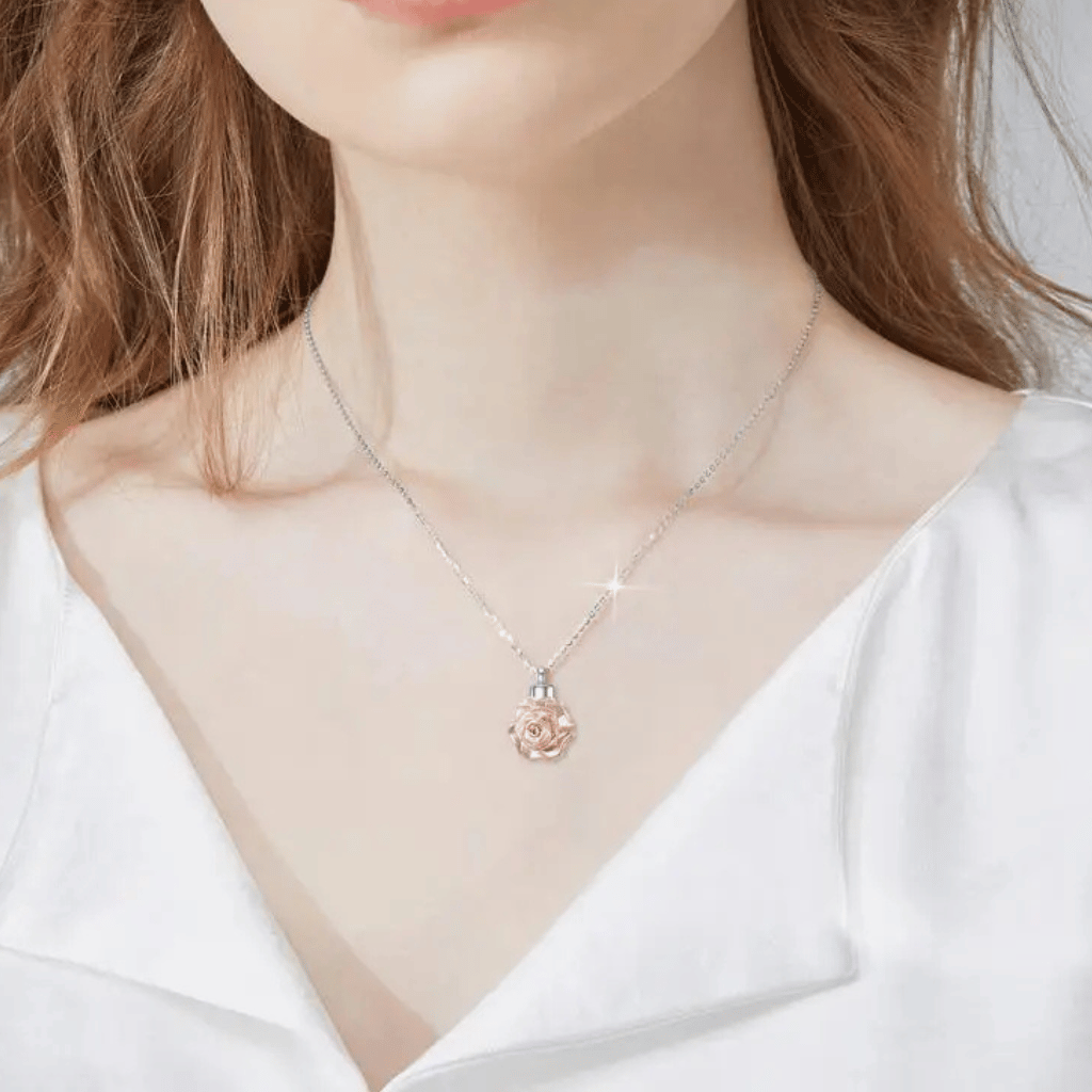 Timeless Rose Cremation Necklace