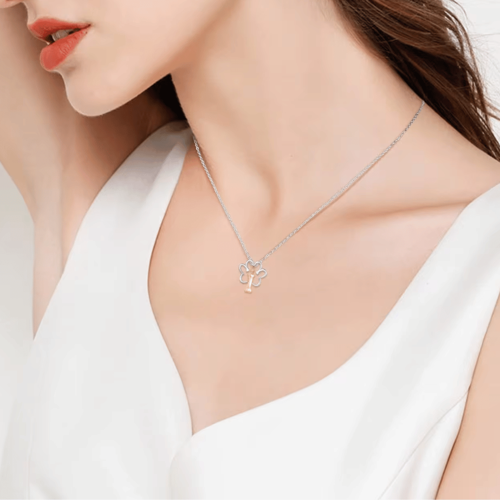 Golden Bone Cremation Necklace