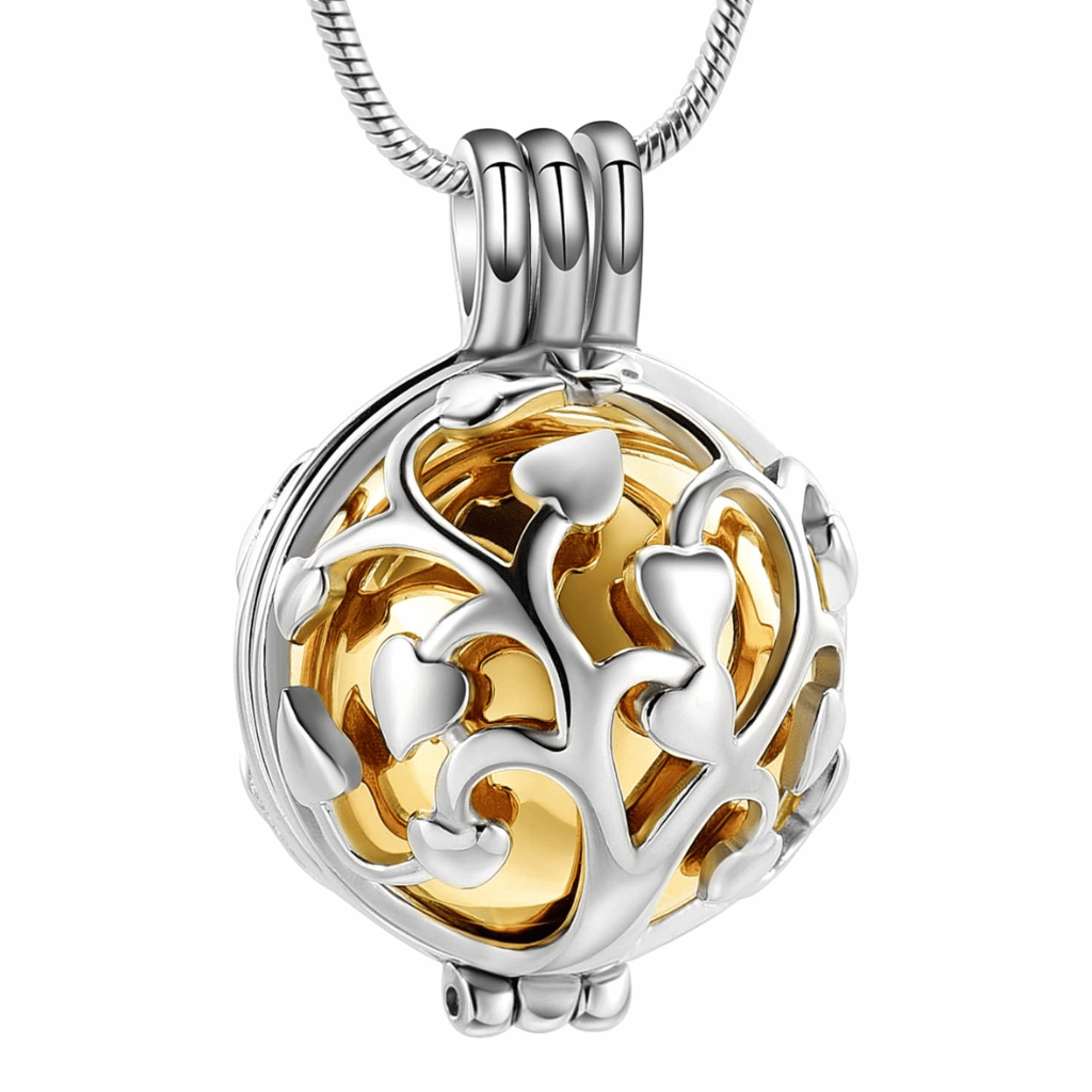 Golden Leaf Cremation Pendant