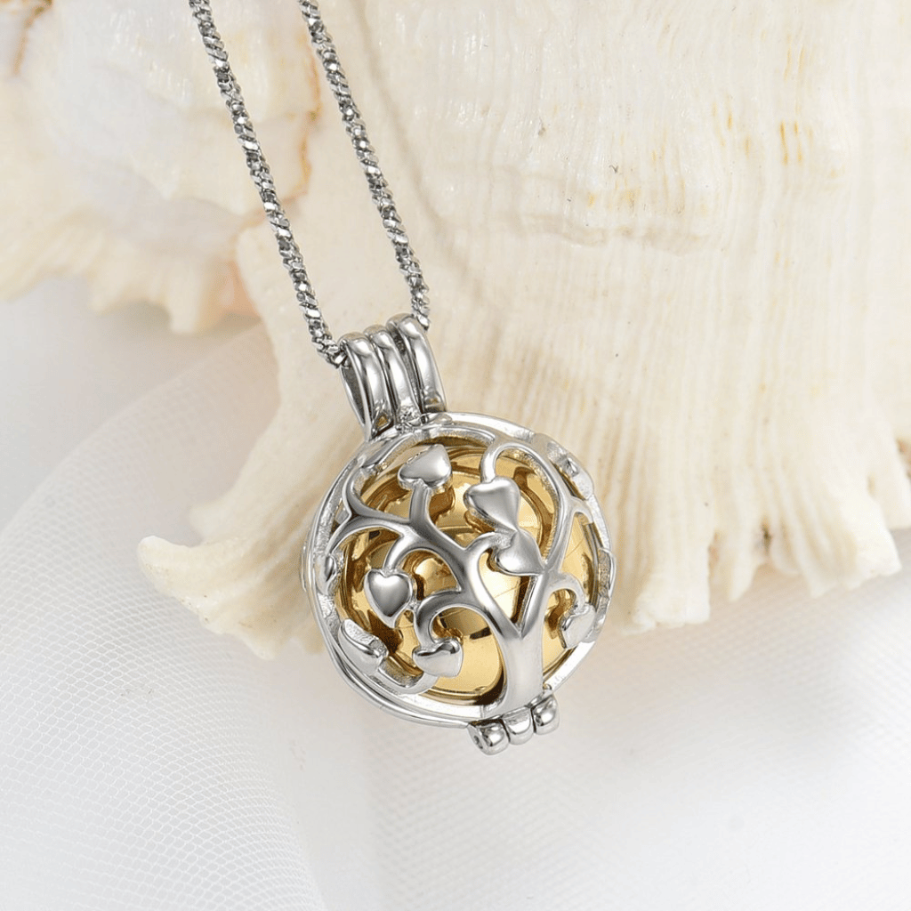 Golden Leaf Cremation Pendant