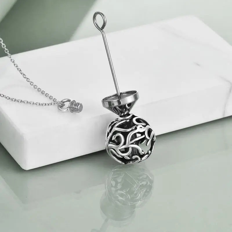 Grasping Roots Cremation Necklace