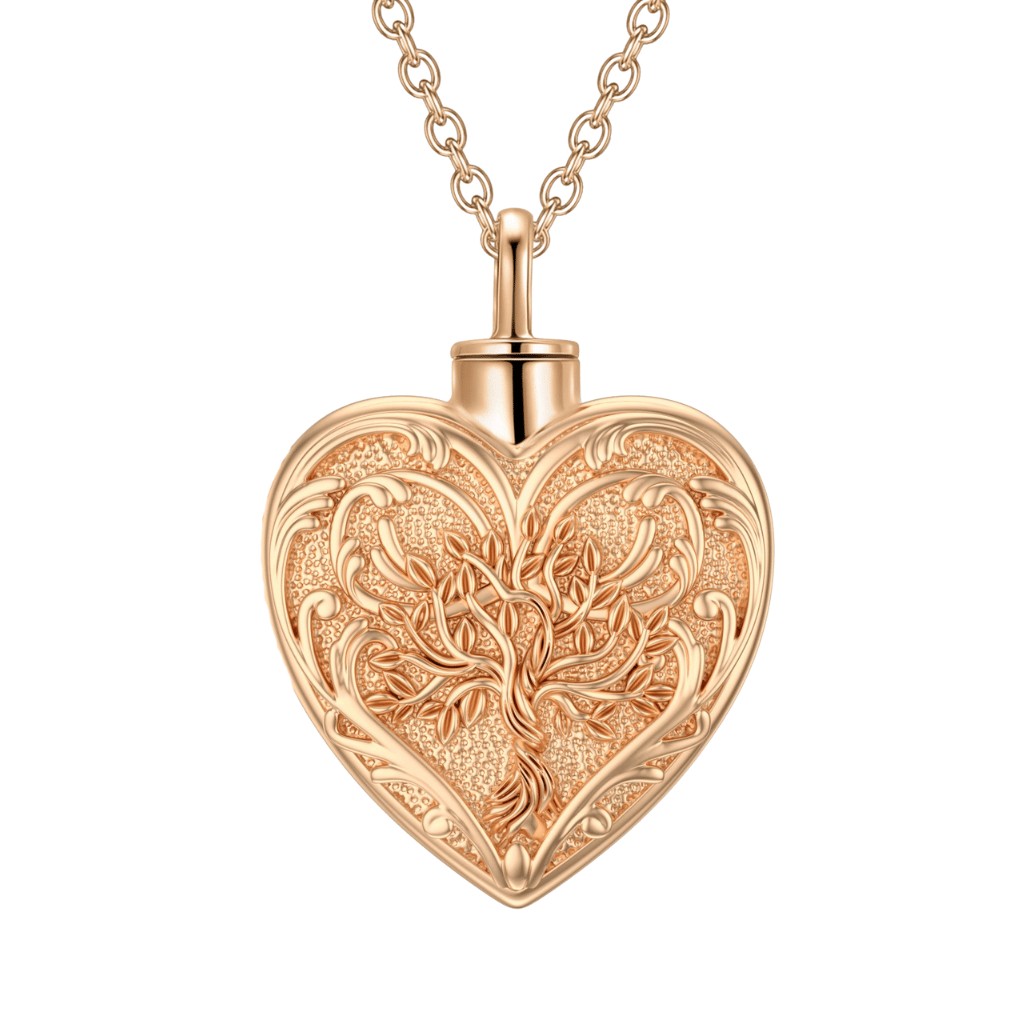 Heart Of Thorns Cremation Pendant Rose Gold