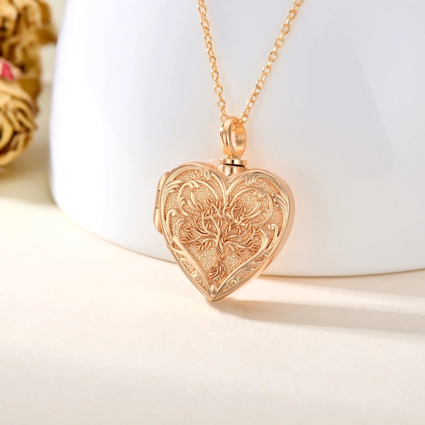 Heart Of Thorns Cremation Pendant Rose Gold