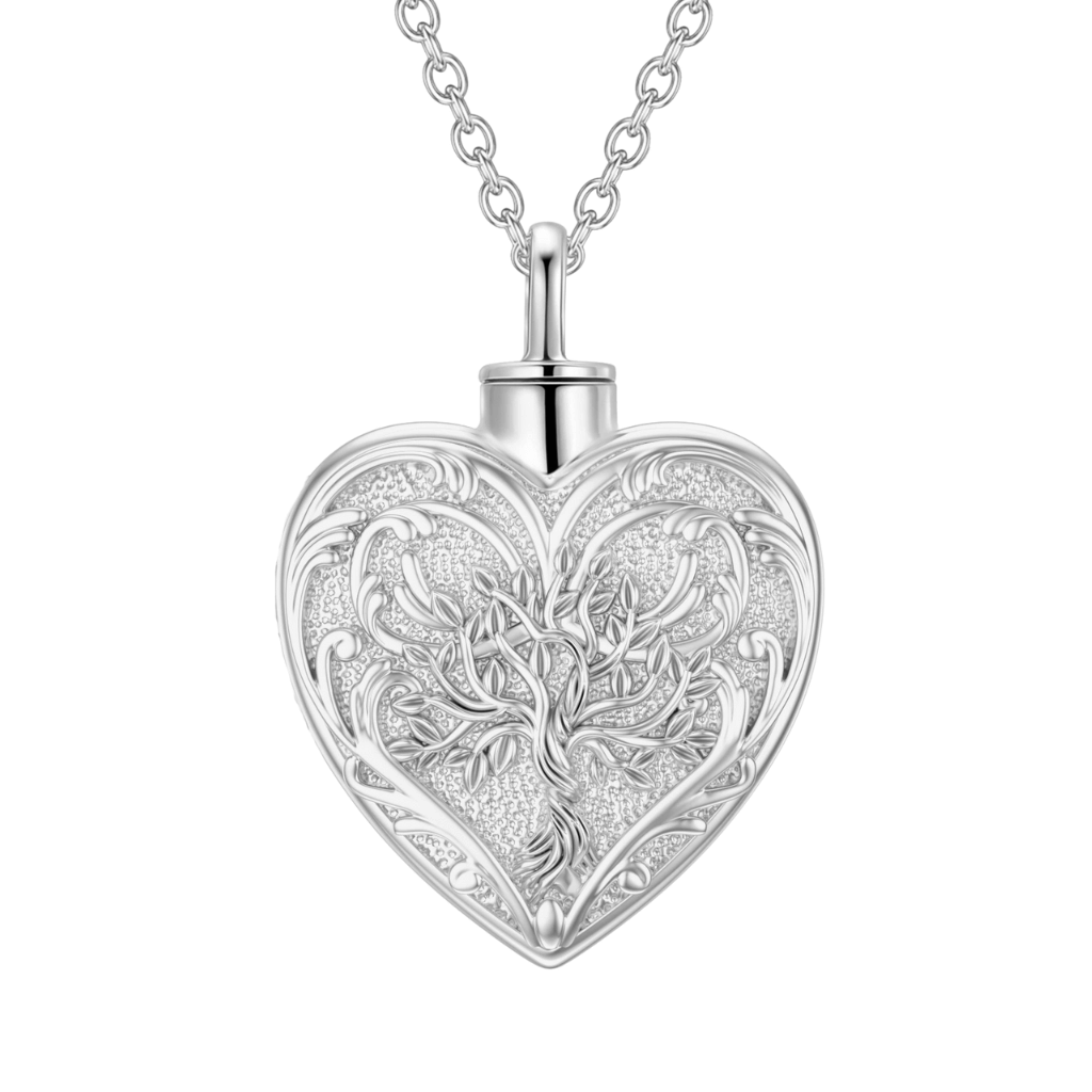 Heart Of Thorns Cremation Pendant Silver