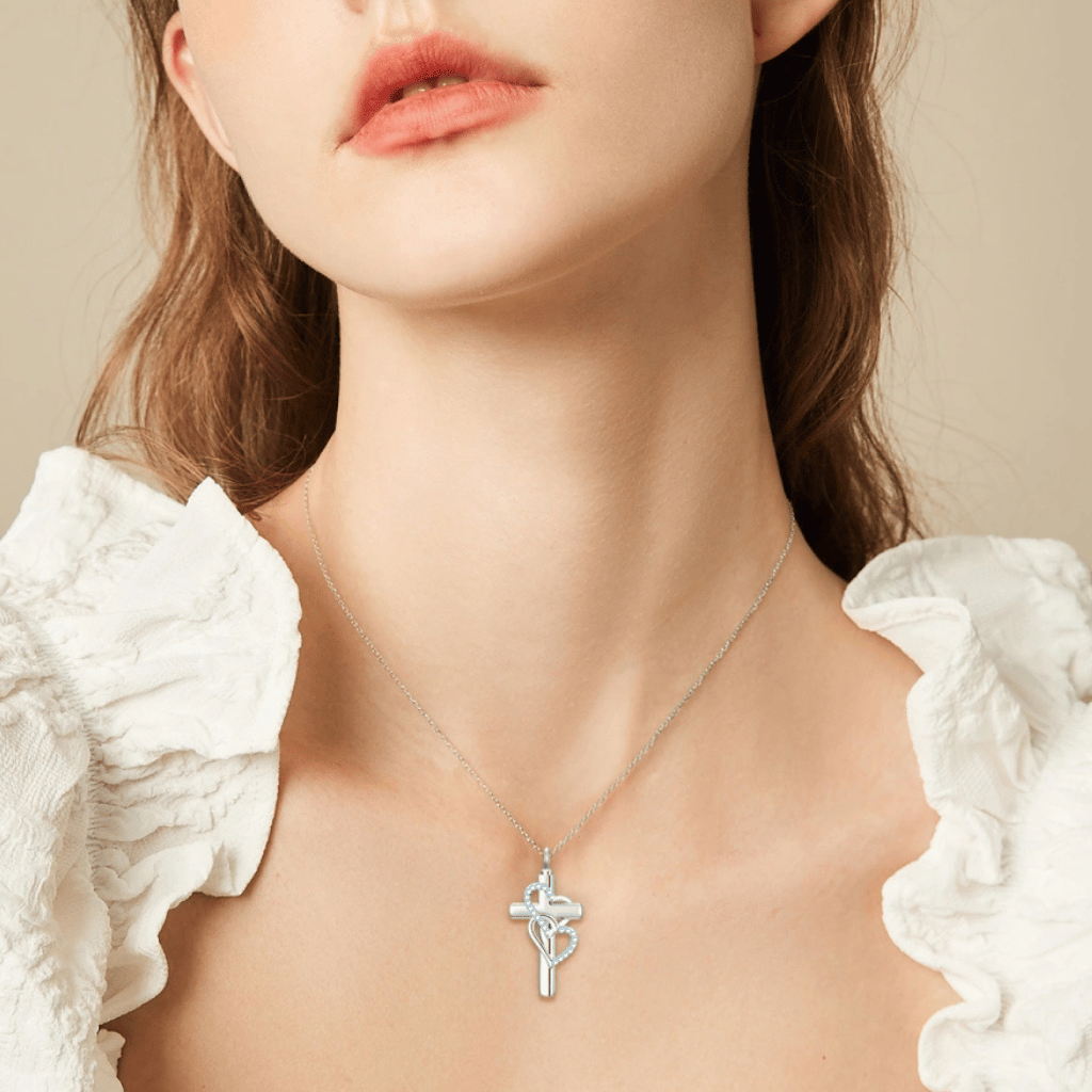 Hearts Of Jesus Cremation Necklace