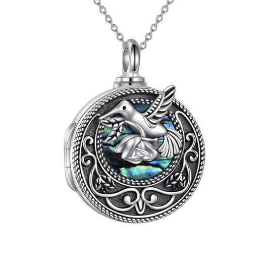 Graceful Hummingbird Cremation Locket