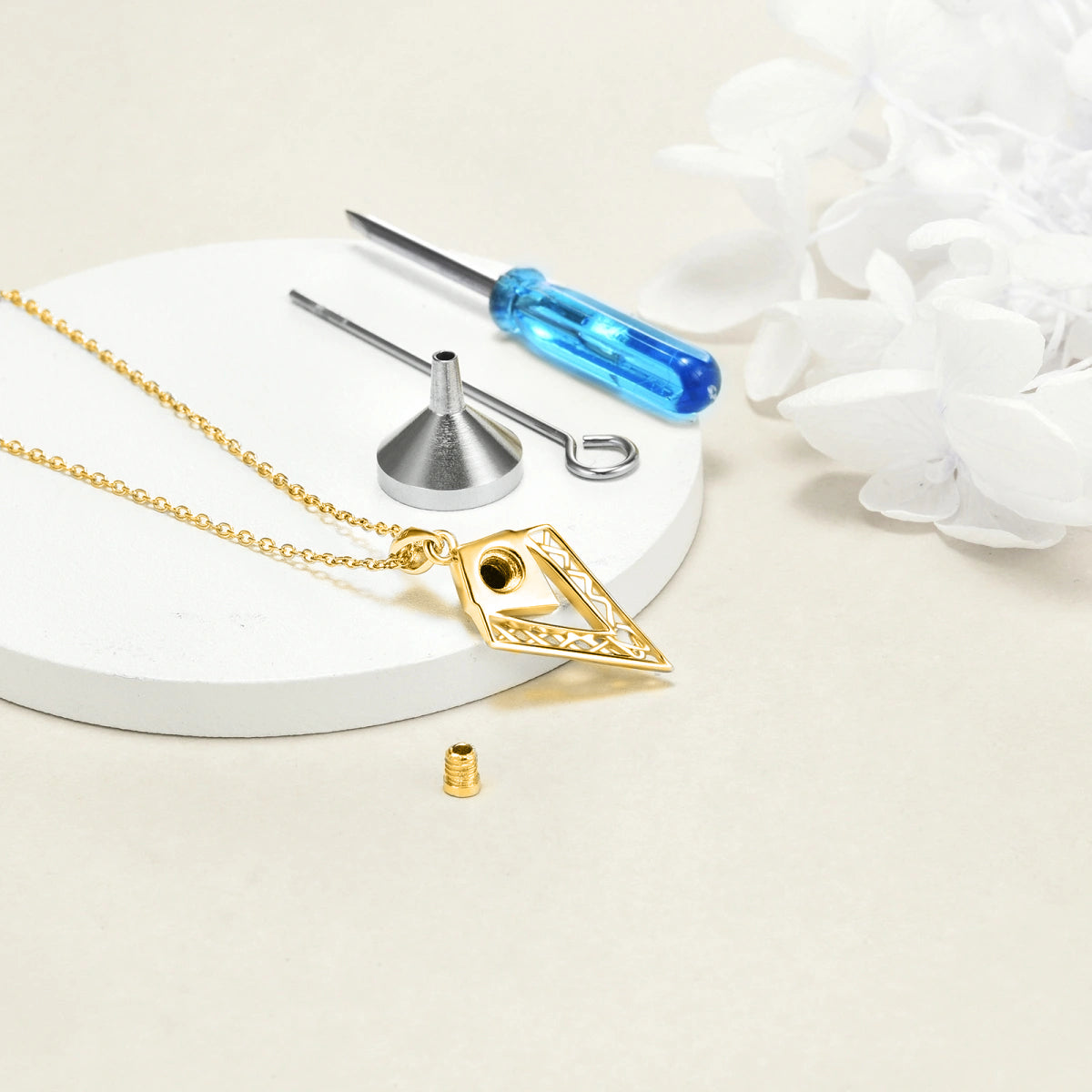 Infinite Love Gold Vermeil Cremation Pendant