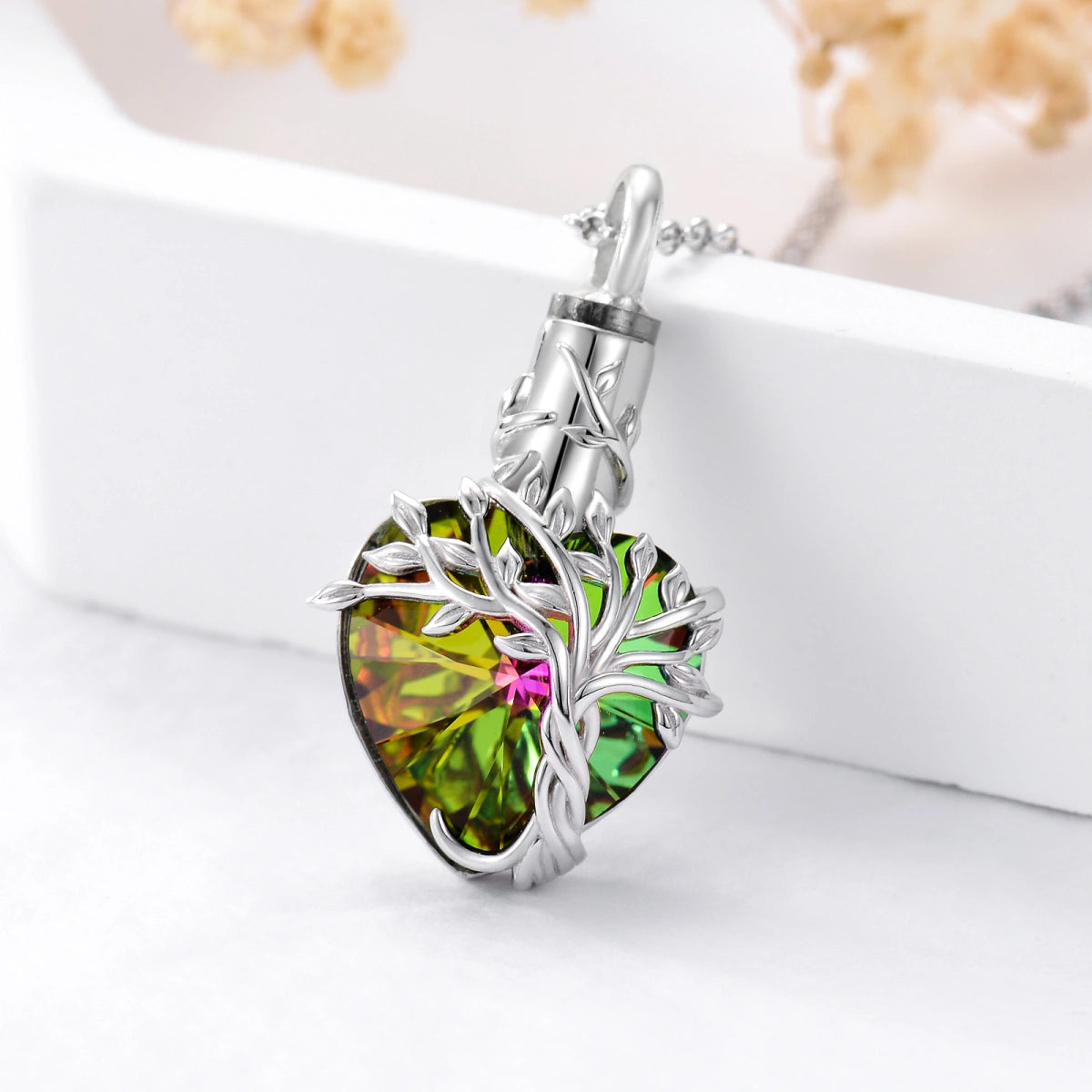Iridescent Bloom Cremation Pendant