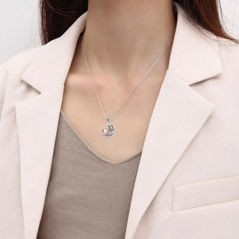 Loving Sloth Cremation Necklace