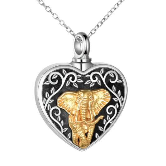 Memory Of The Elephant Cremation Pendant
