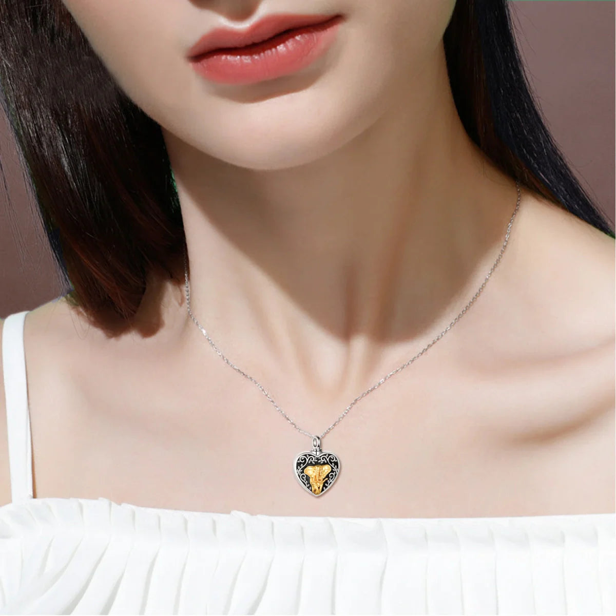 Memory Of The Elephant Cremation Pendant