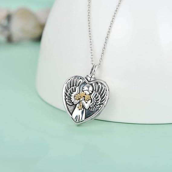 Mother Angel Cremation Pendant