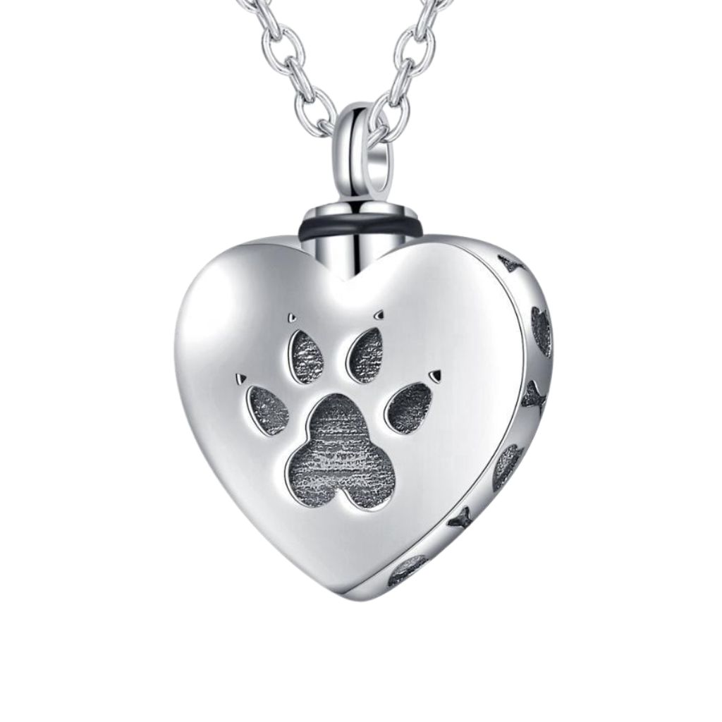 Silver Paw Cremation Pendant