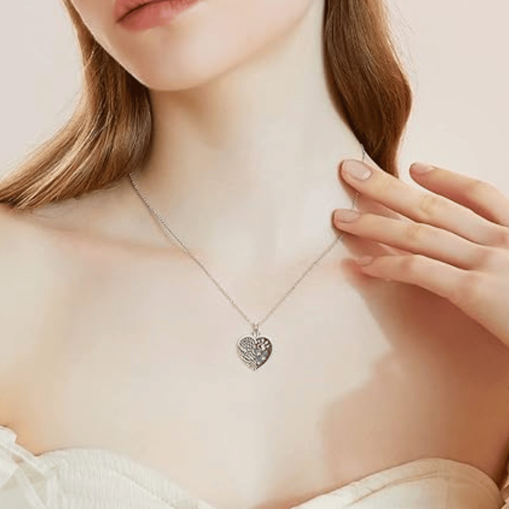 Angel Pawprint Cremation Locket