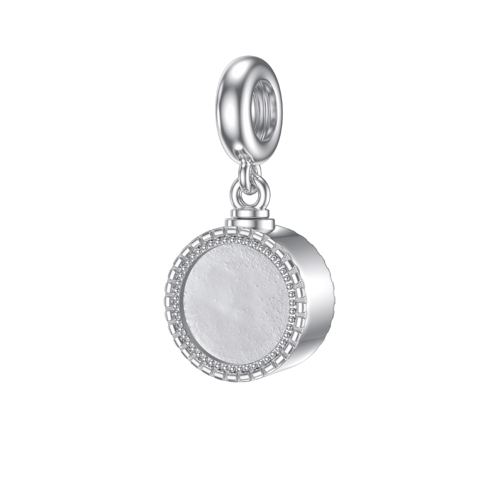 Circle Photo Holder Cremation Charm