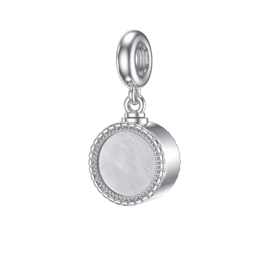 Circle Photo Holder Cremation Charm