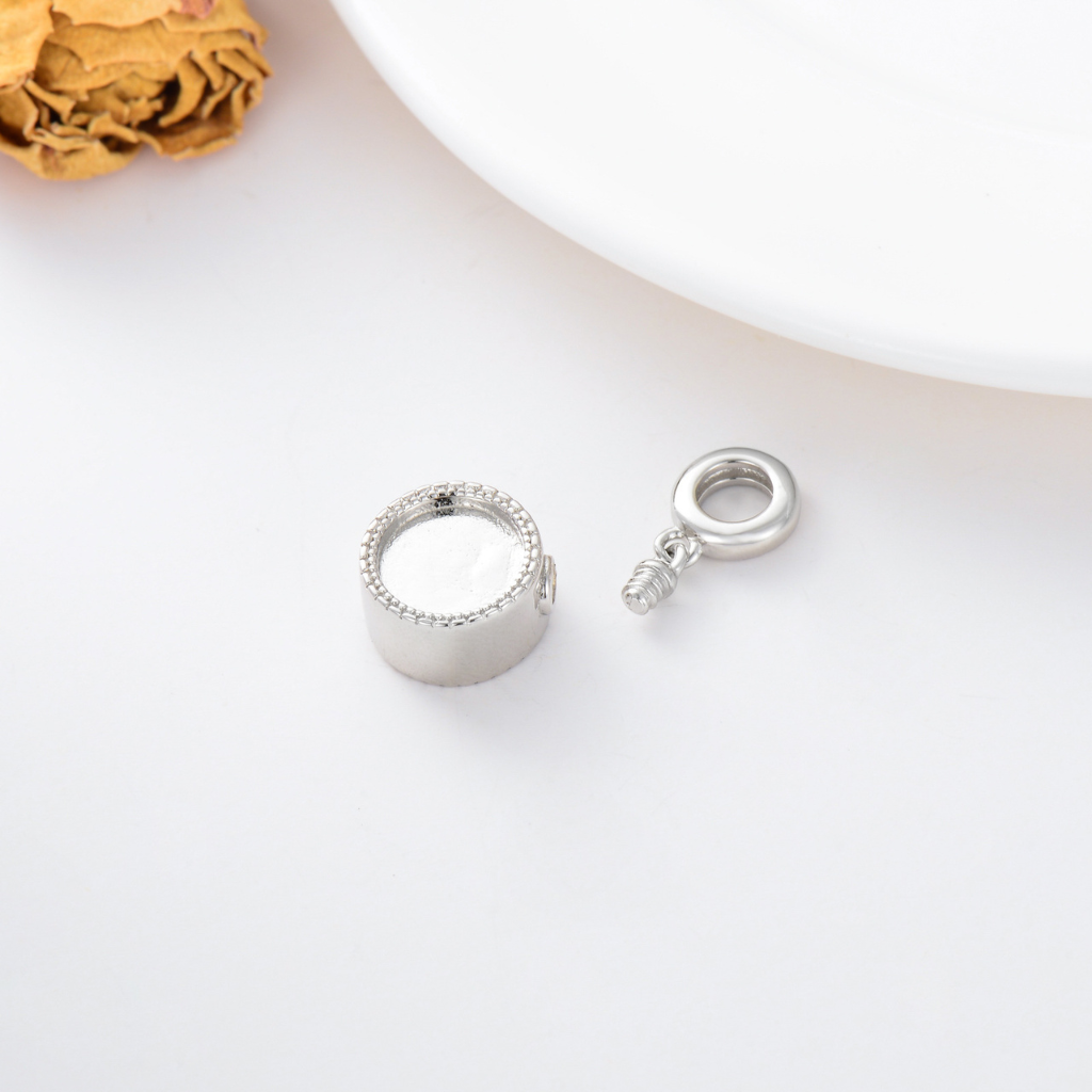 Circle Photo Holder Cremation Charm