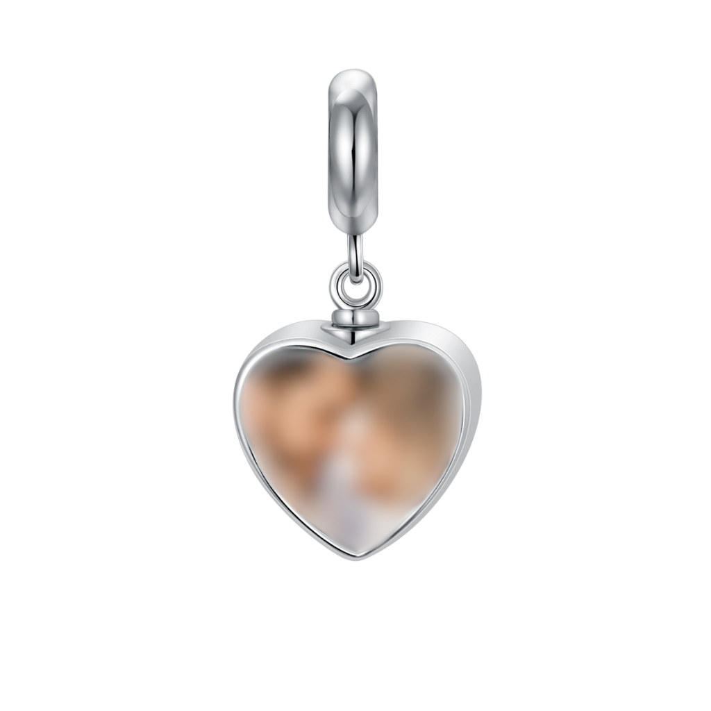 Heart Photo Holder Cremation Charm