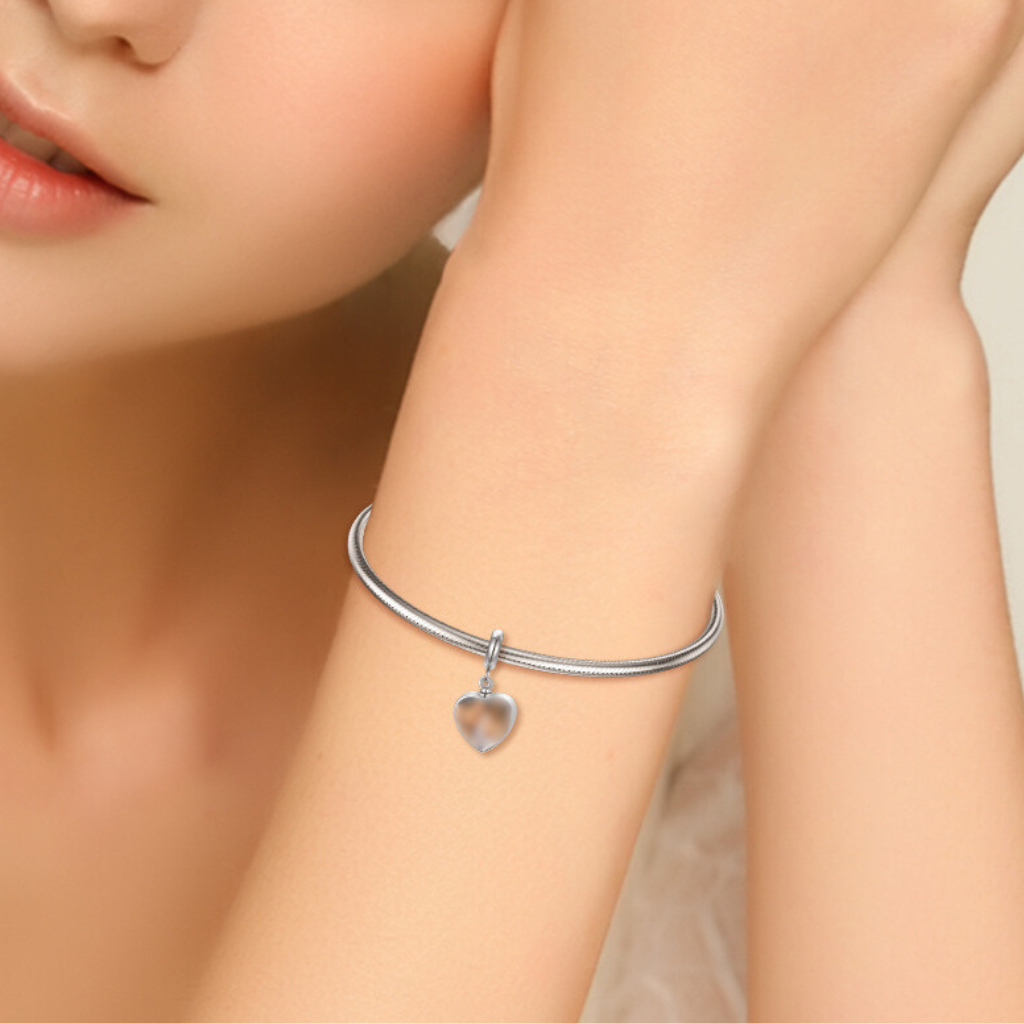 Heart Photo Holder Cremation Charm