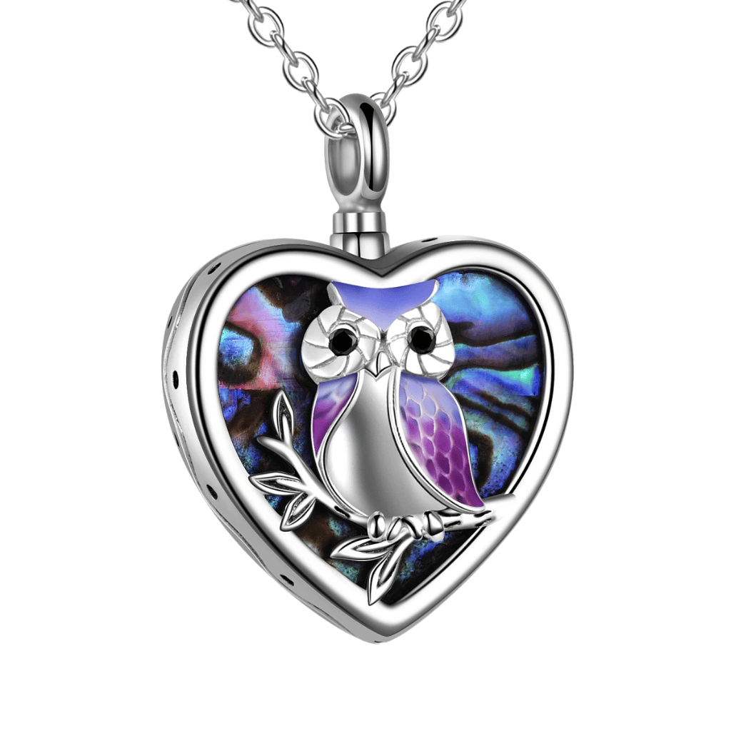 Resting Owl Cremation Pendant