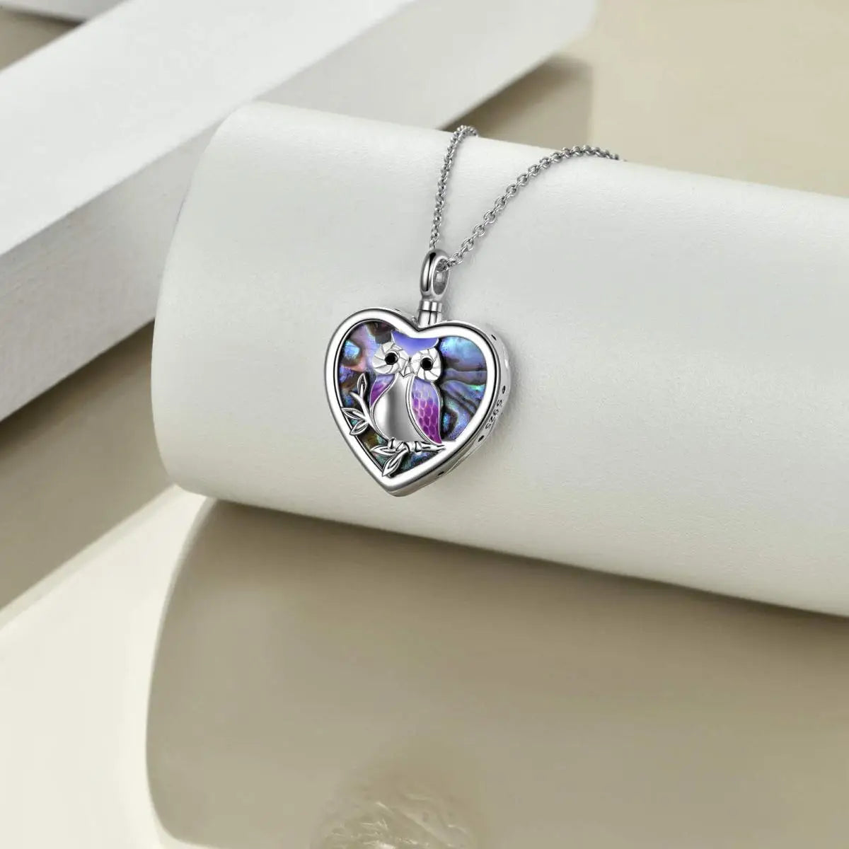 Resting Owl Cremation Pendant
