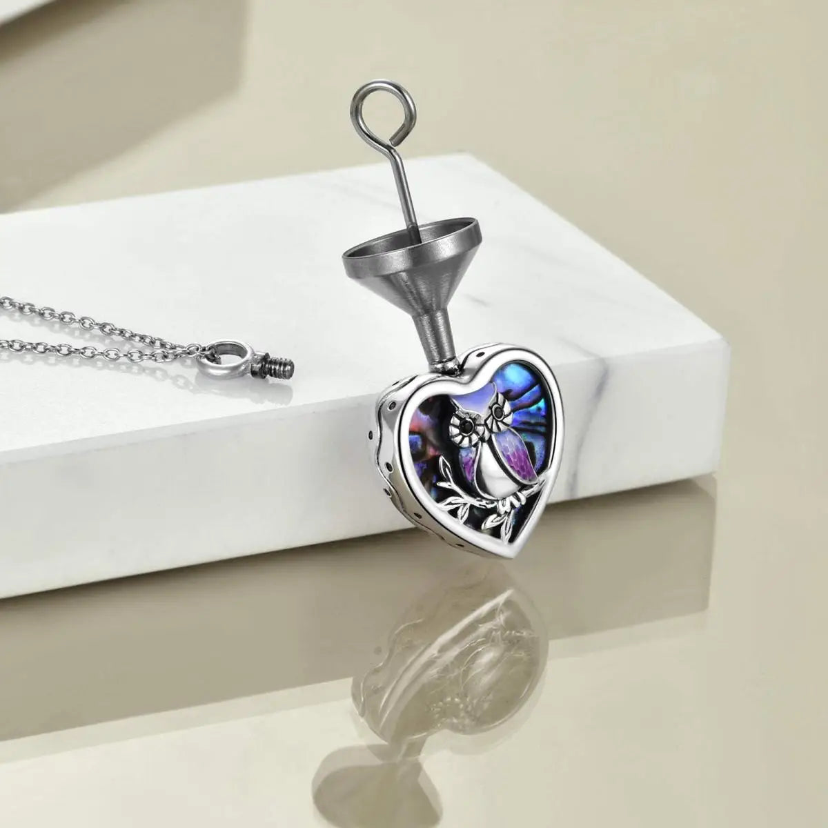 Resting Owl Cremation Pendant