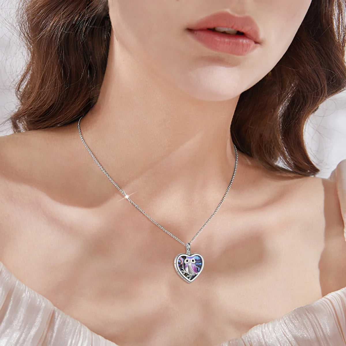 Resting Owl Cremation Pendant