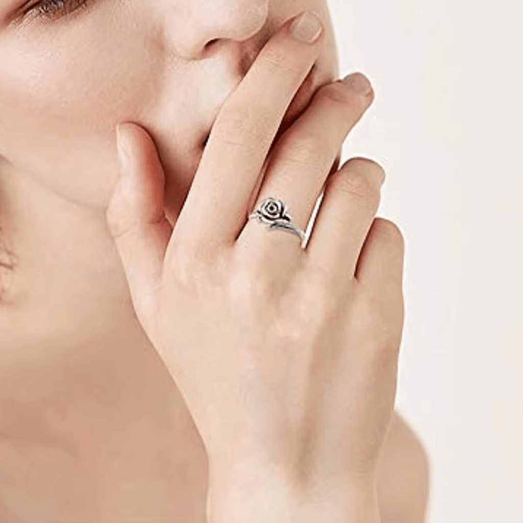 Rose Remembrance Adjustable Cremation Ring