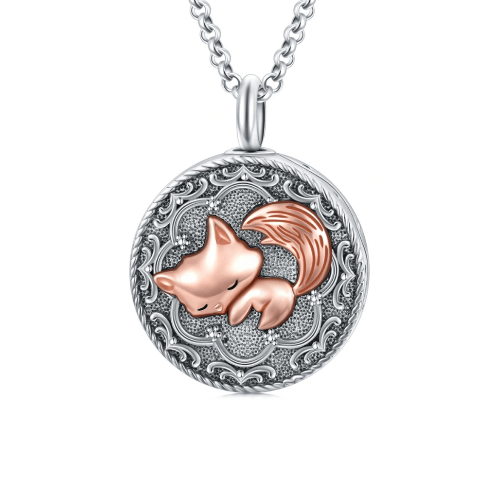 Resting Fox Cremation Pendant