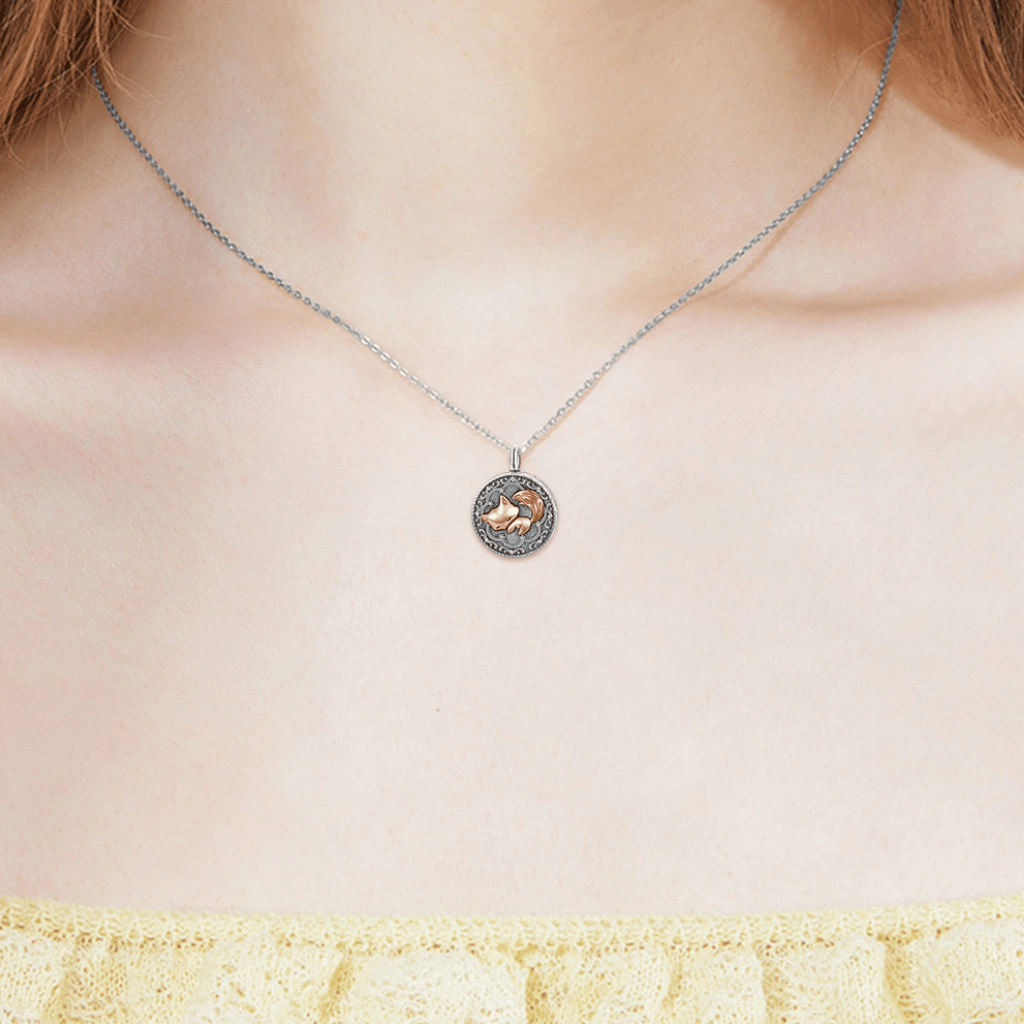 Resting Fox Cremation Pendant