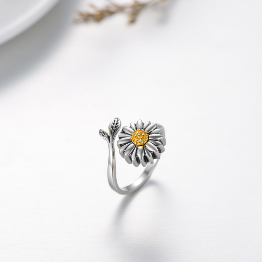 Golden Glow Sunflower Cremation Ring