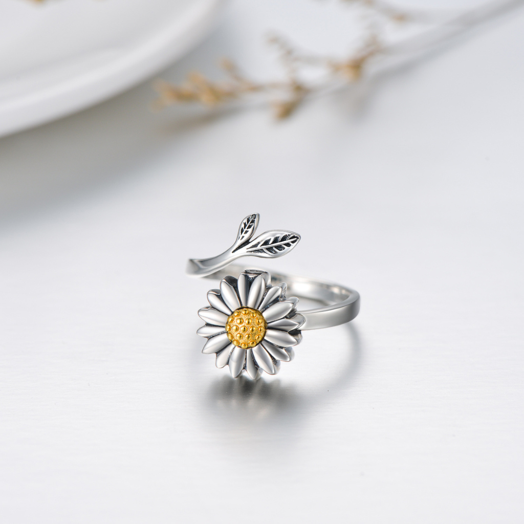Golden Glow Sunflower Cremation Ring