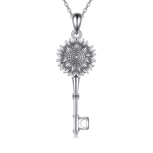 Sunflower Key Cremation Pendant