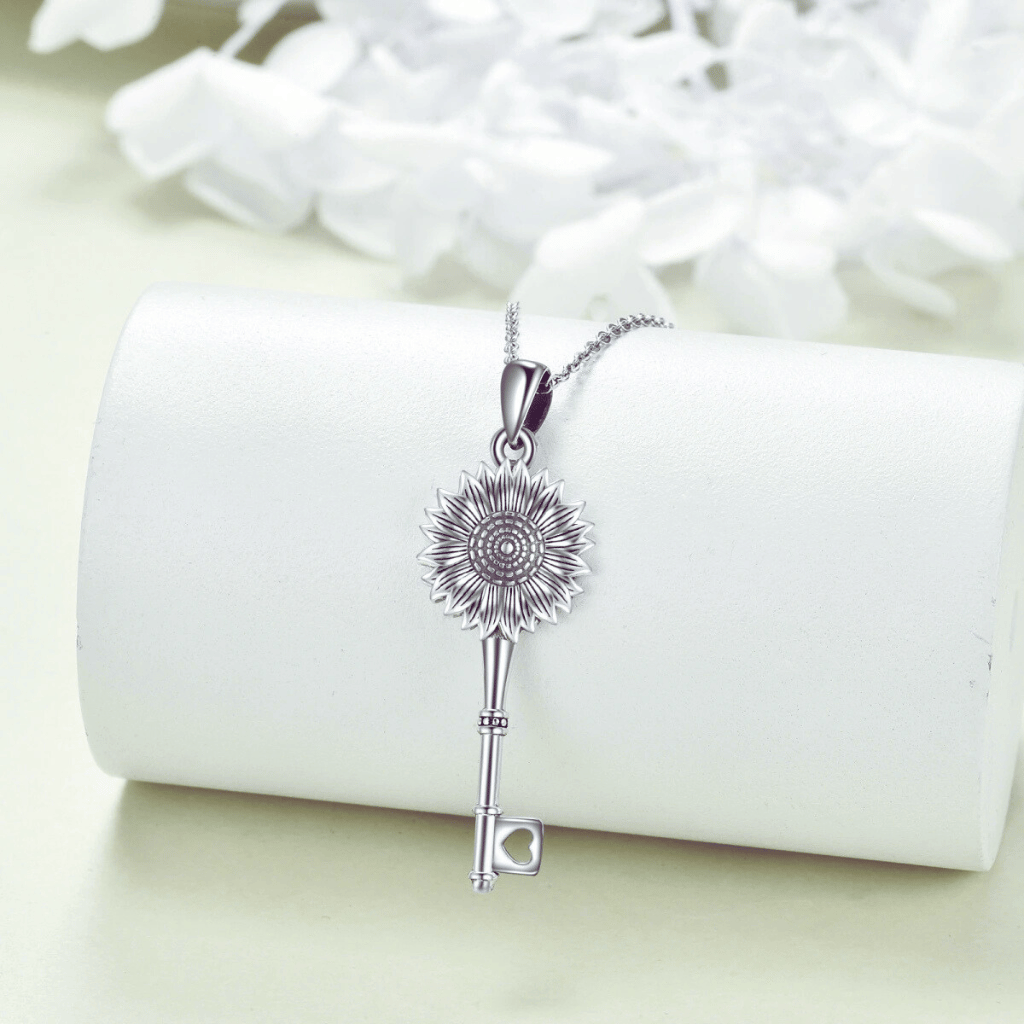 Sunflower Key Cremation Pendant