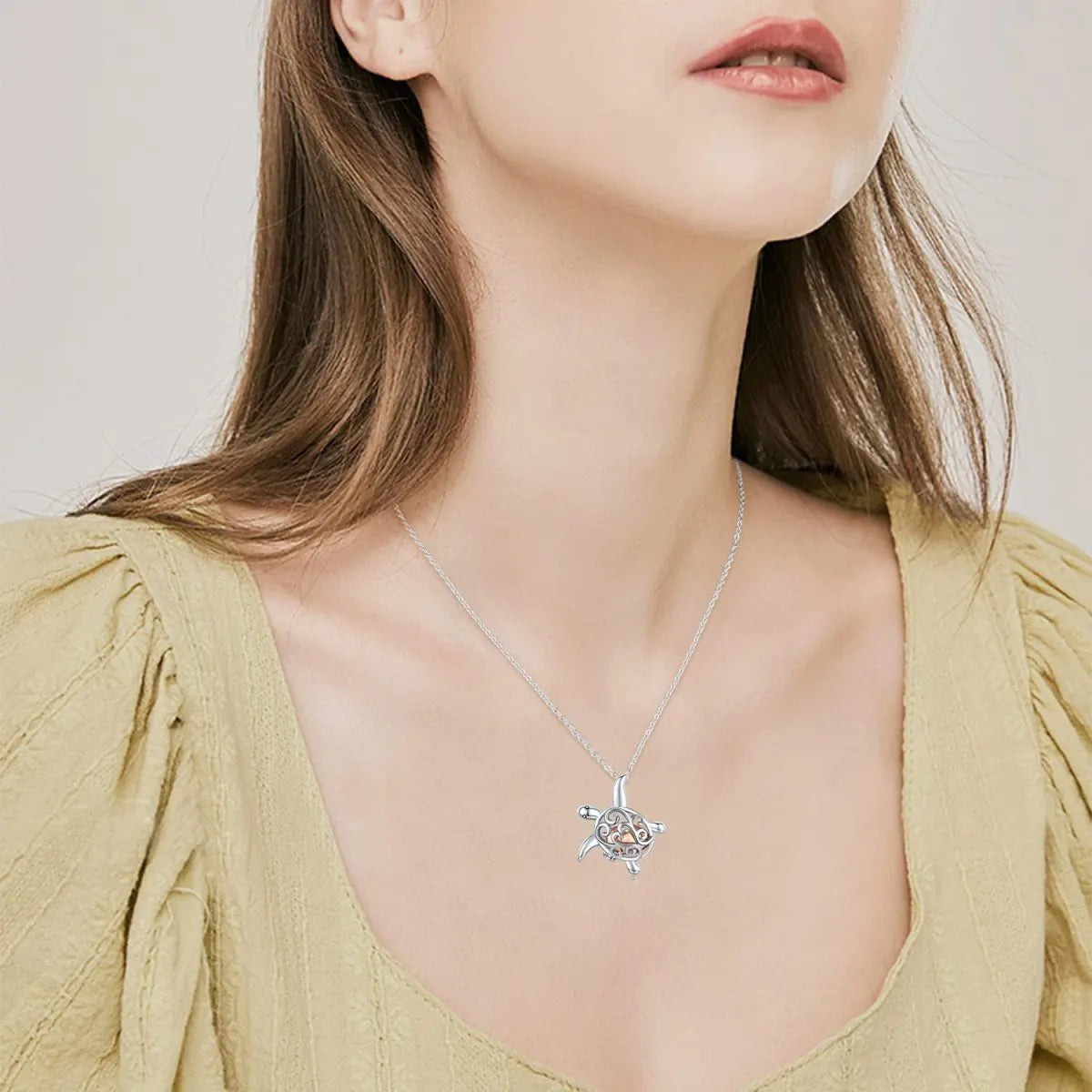Turtles Embrace Cremation Pendant