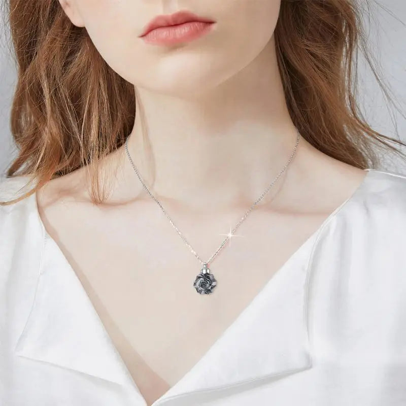 Umbral Rose Cremation Necklace